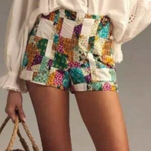 Women's Sz 29 Pilcro From Anthropologie Patchwork Shorts 100% Cotton